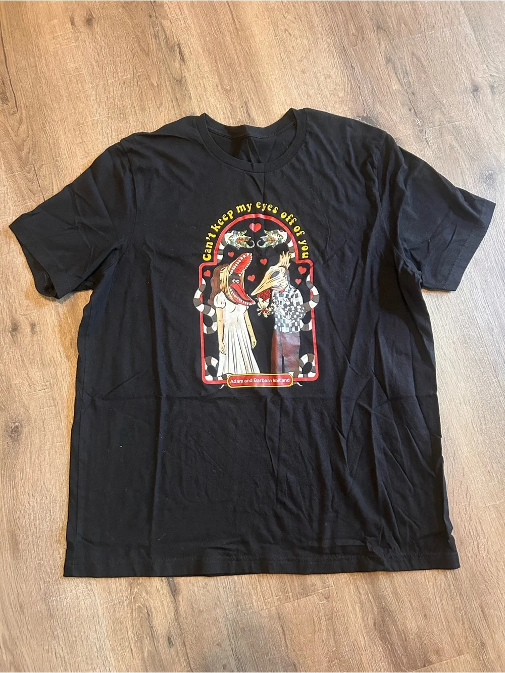 Adam & Barbara Maitland Graphic T-Shirt Halloween Bettlejuice Black Unisex Size